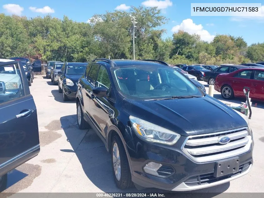 2017 Ford Escape Se VIN: 1FMCU0GD7HUC71583 Lot: 40226231