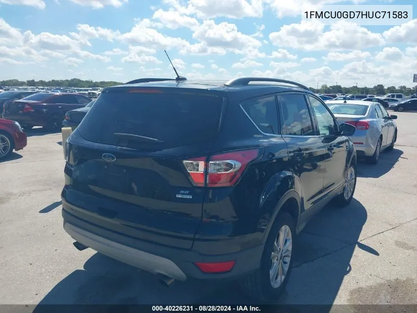 2017 Ford Escape Se VIN: 1FMCU0GD7HUC71583 Lot: 40226231