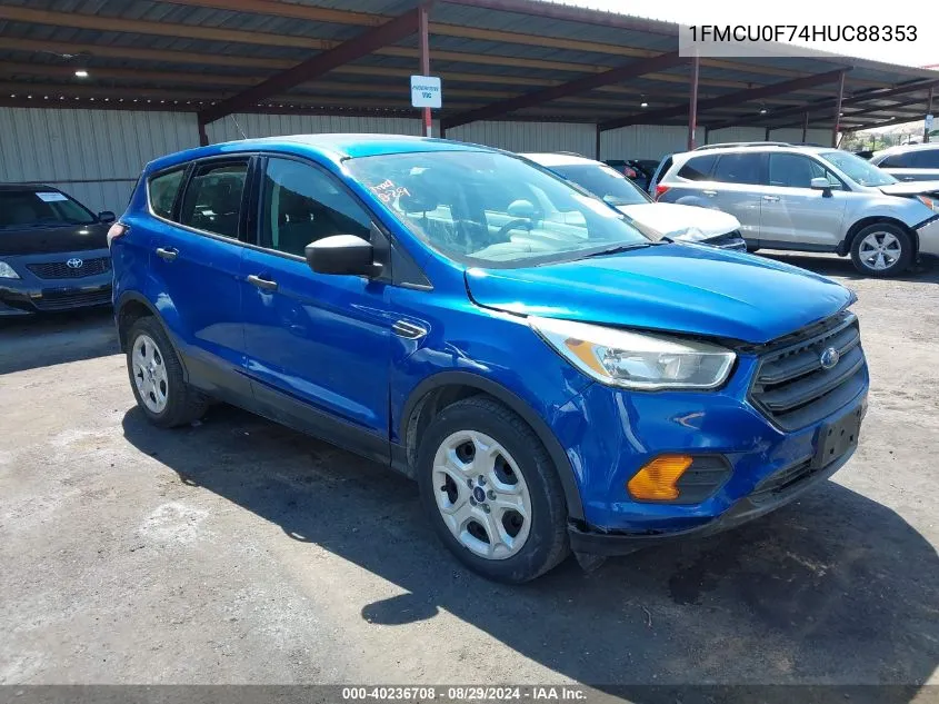 2017 Ford Escape S VIN: 1FMCU0F74HUC88353 Lot: 40236708