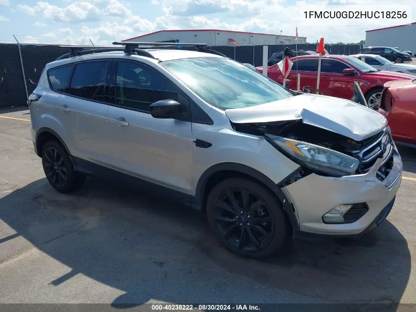 2017 Ford Escape Se VIN: 1FMCU0GD2HUC18256 Lot: 40238222