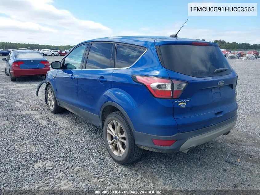 2017 Ford Escape Se VIN: 1FMCU0G91HUC03565 Lot: 40250304