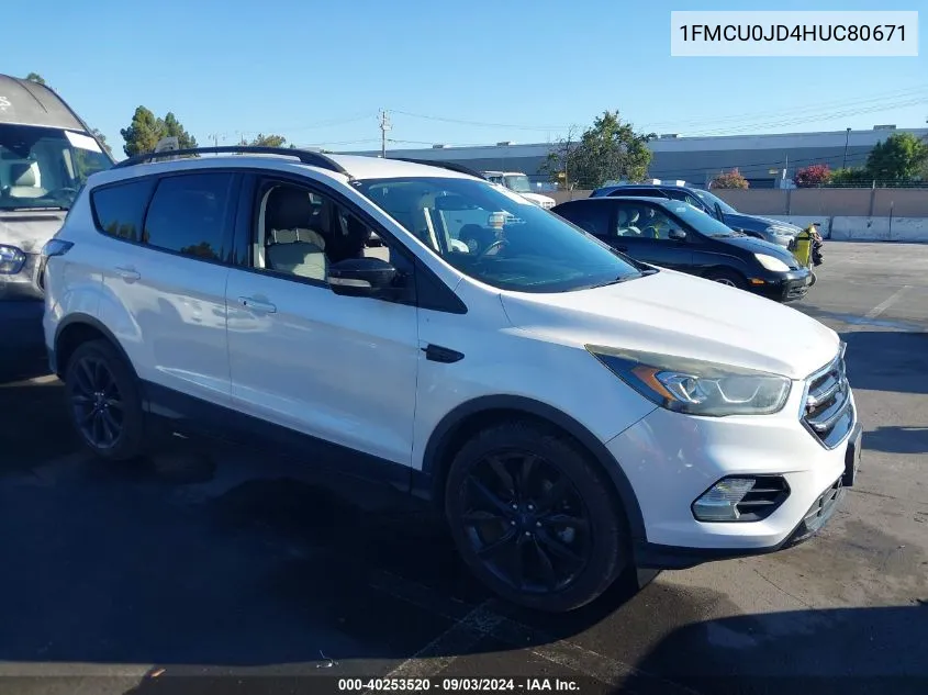 1FMCU0JD4HUC80671 2017 Ford Escape Titanium