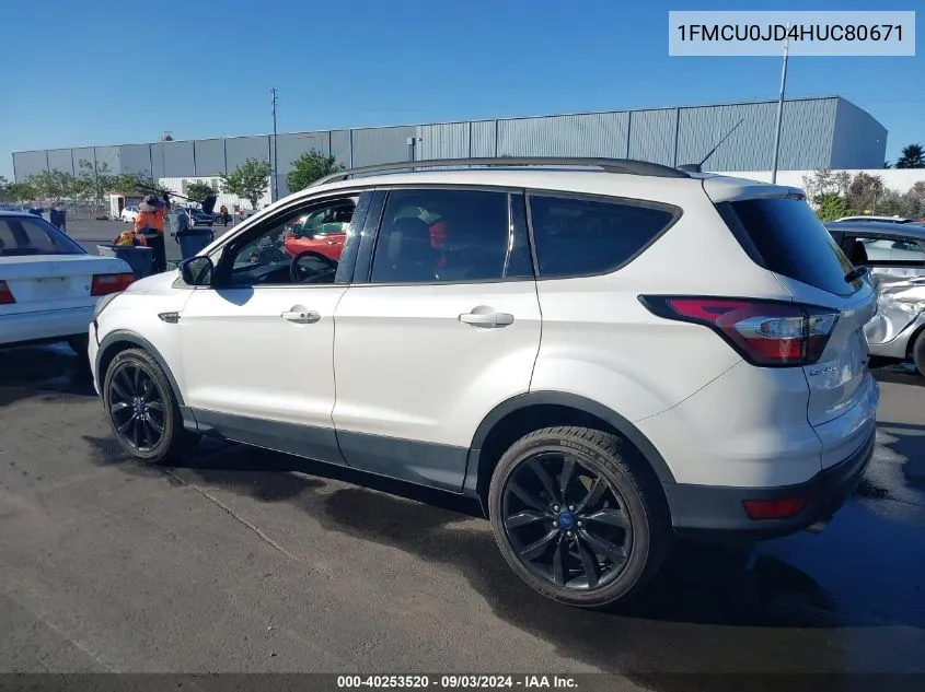 1FMCU0JD4HUC80671 2017 Ford Escape Titanium