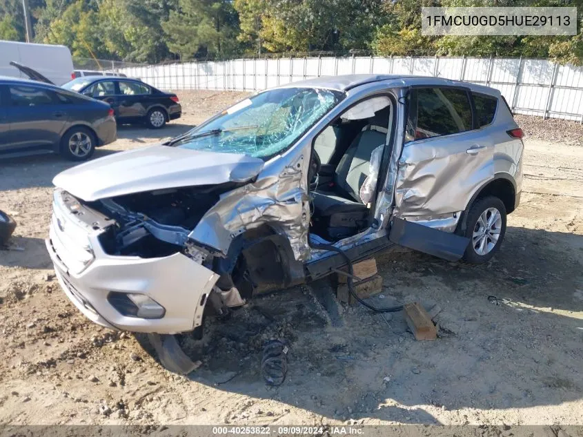 2017 Ford Escape Se VIN: 1FMCU0GD5HUE29113 Lot: 40253822