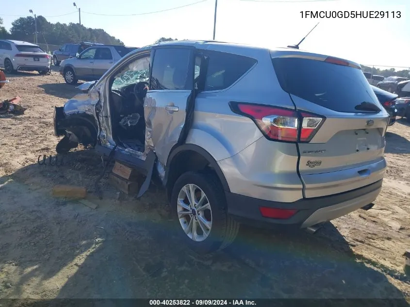 2017 Ford Escape Se VIN: 1FMCU0GD5HUE29113 Lot: 40253822