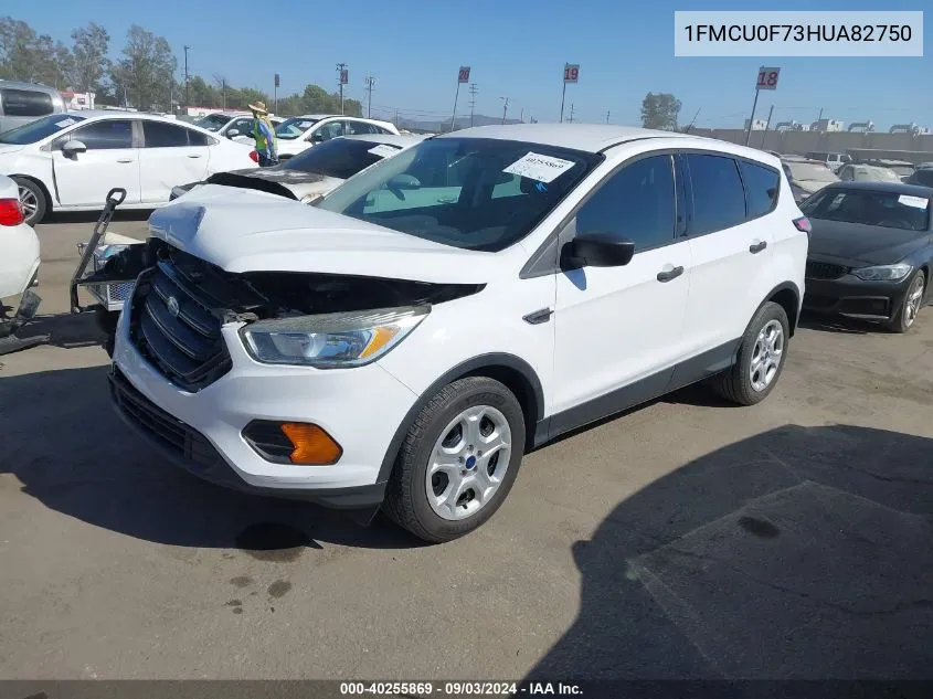 2017 Ford Escape S VIN: 1FMCU0F73HUA82750 Lot: 40255869