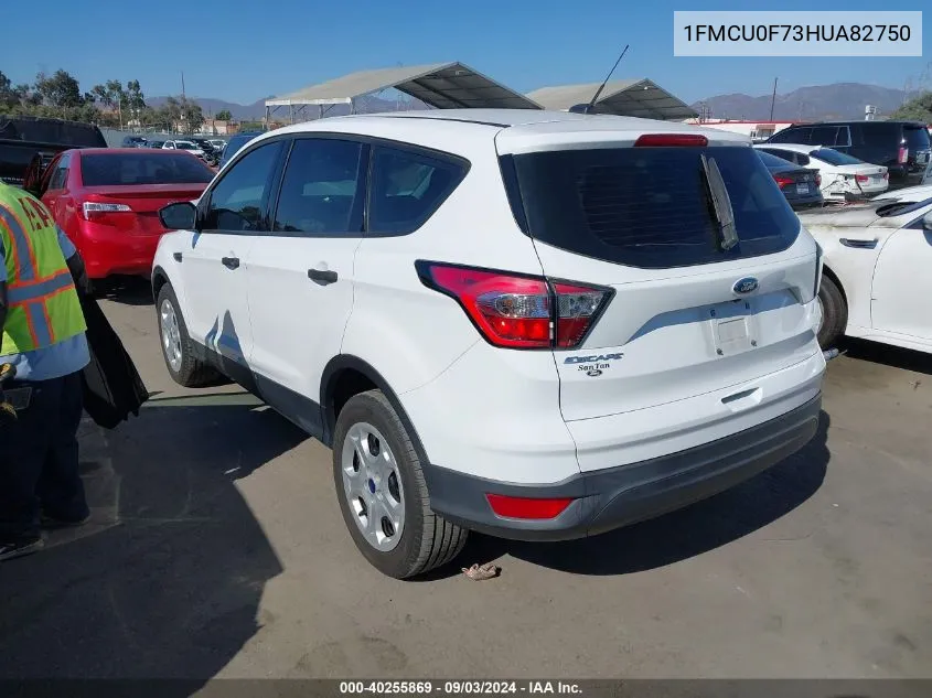 2017 Ford Escape S VIN: 1FMCU0F73HUA82750 Lot: 40255869