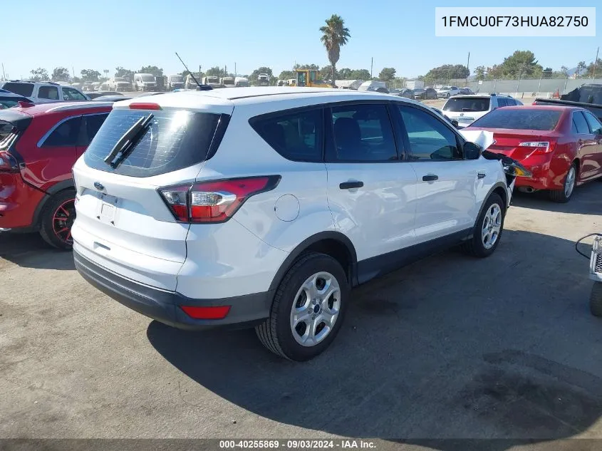 2017 Ford Escape S VIN: 1FMCU0F73HUA82750 Lot: 40255869