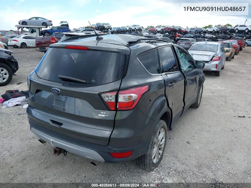 2017 Ford Escape Se VIN: 1FMCU9G91HUD48657 Lot: 40260613