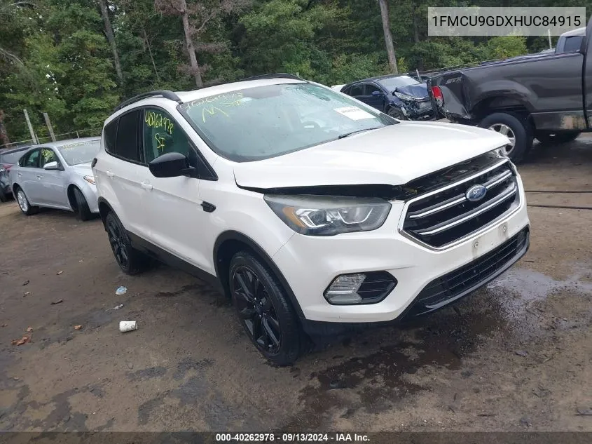 2017 Ford Escape Se VIN: 1FMCU9GDXHUC84915 Lot: 40262978