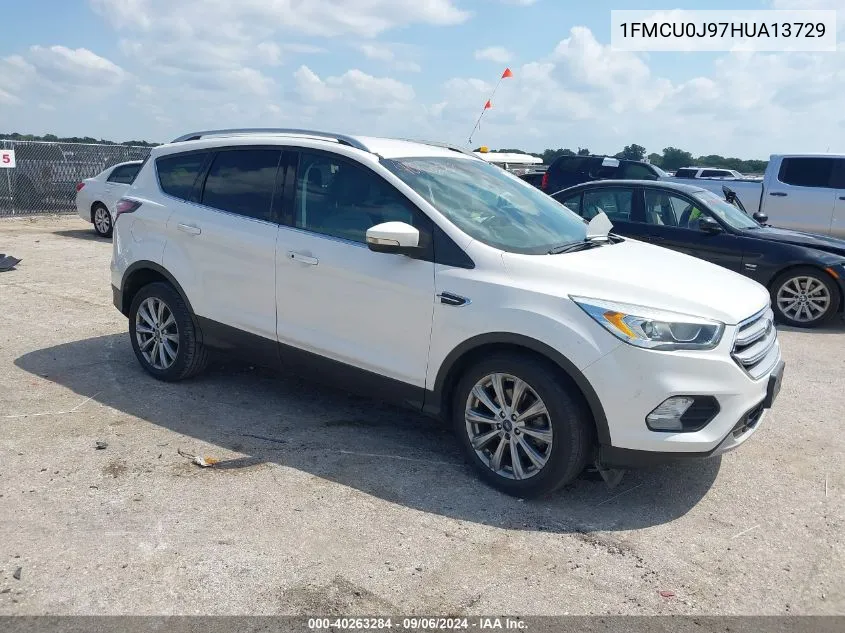 2017 Ford Escape Titanium VIN: 1FMCU0J97HUA13729 Lot: 40263284