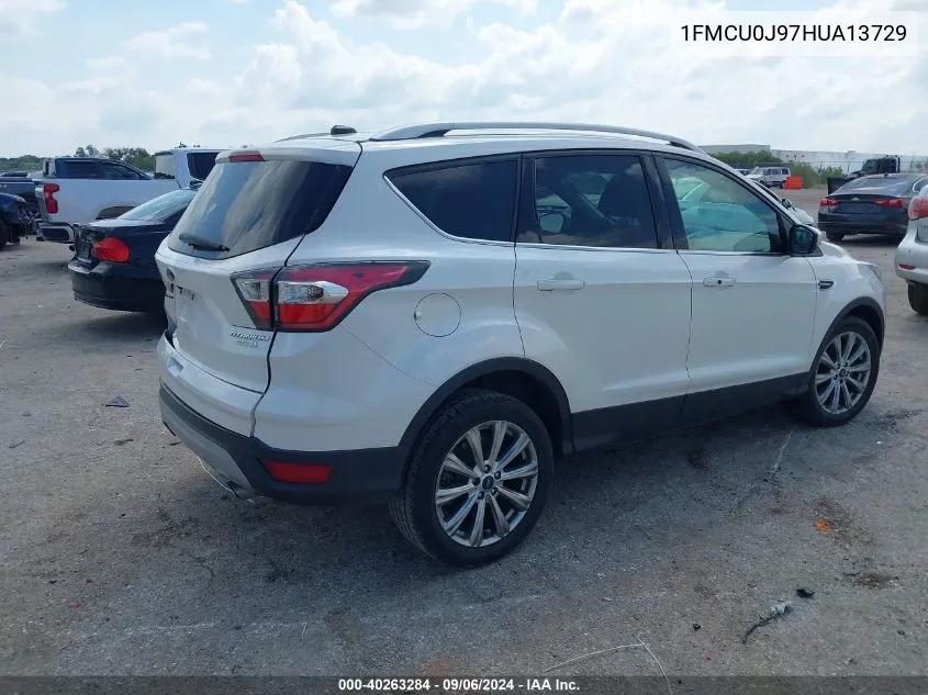 2017 Ford Escape Titanium VIN: 1FMCU0J97HUA13729 Lot: 40263284