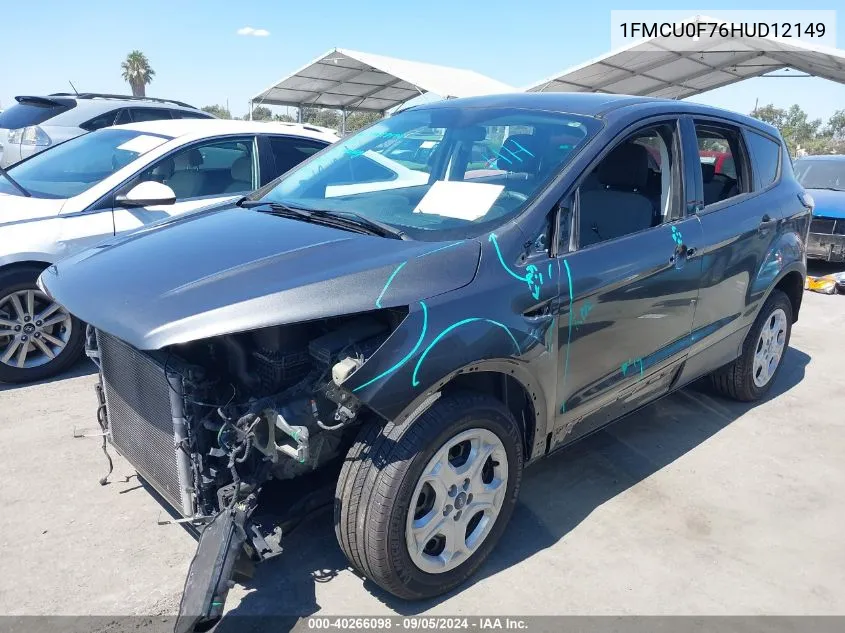 2017 Ford Escape S VIN: 1FMCU0F76HUD12149 Lot: 40266098