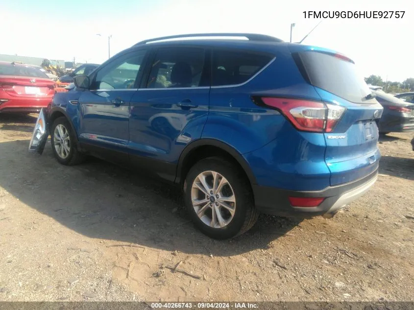 2017 Ford Escape Se VIN: 1FMCU9GD6HUE92757 Lot: 40266743