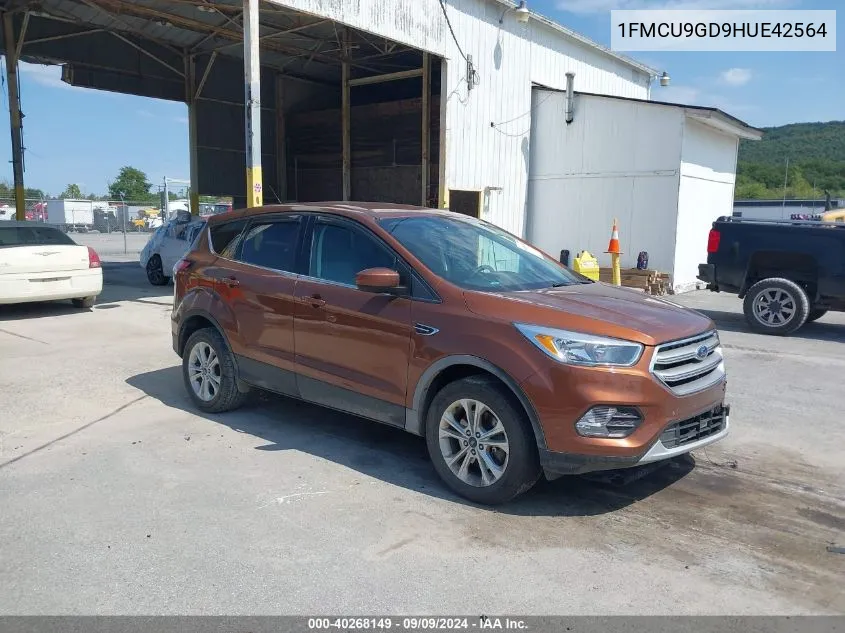 2017 Ford Escape Se VIN: 1FMCU9GD9HUE42564 Lot: 40268149