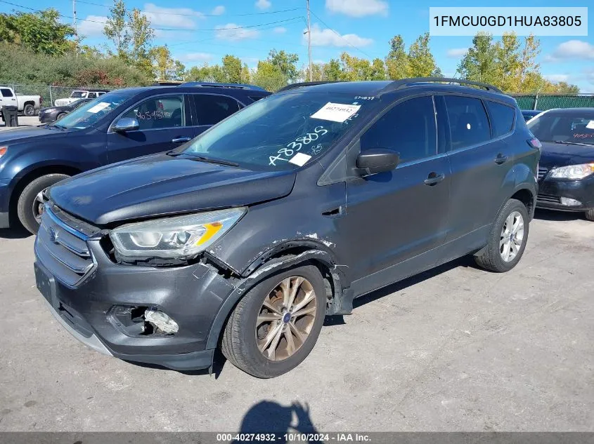 2017 Ford Escape Se VIN: 1FMCU0GD1HUA83805 Lot: 40274932