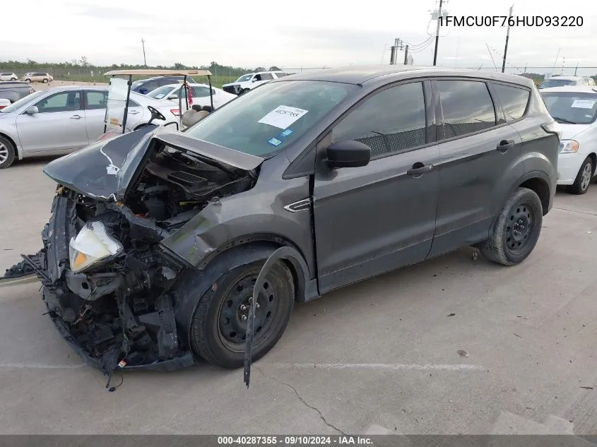 2017 Ford Escape S VIN: 1FMCU0F76HUD93220 Lot: 40287355