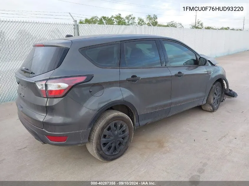 2017 Ford Escape S VIN: 1FMCU0F76HUD93220 Lot: 40287355