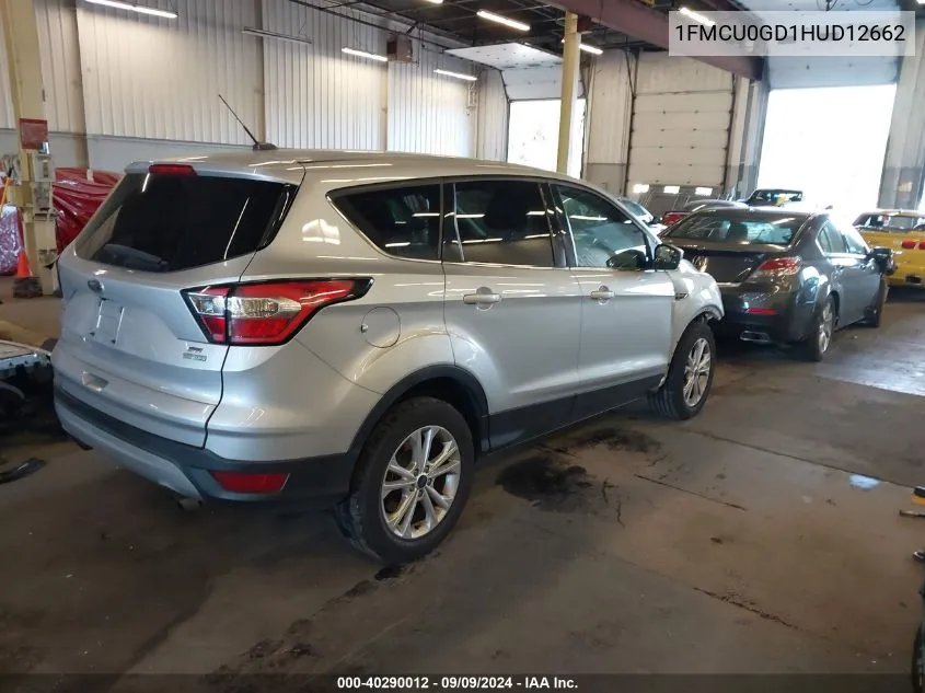 2017 Ford Escape Se VIN: 1FMCU0GD1HUD12662 Lot: 40290012