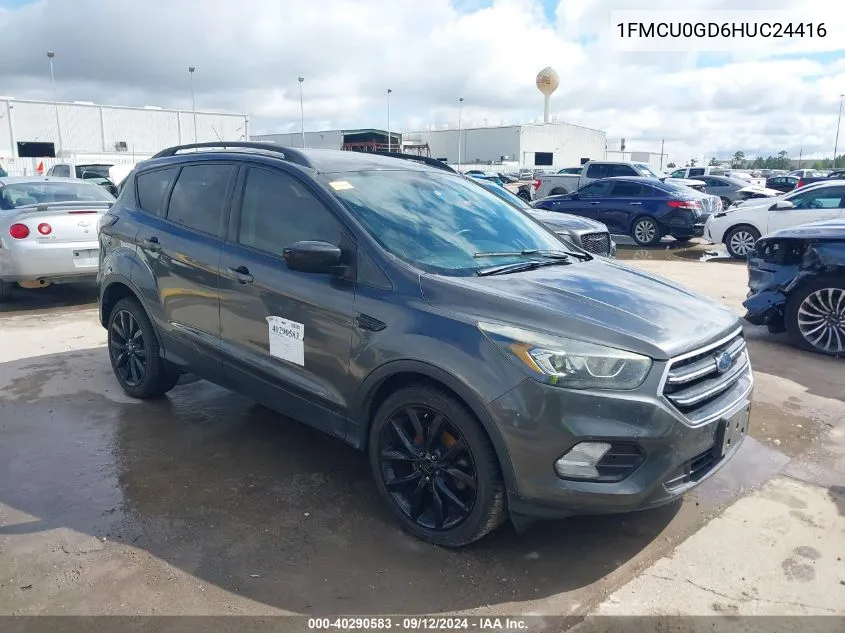 2017 Ford Escape Se VIN: 1FMCU0GD6HUC24416 Lot: 40290583