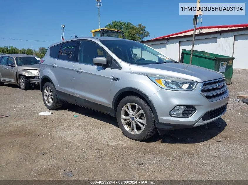 1FMCU0GD5HUA03194 2017 Ford Escape Se