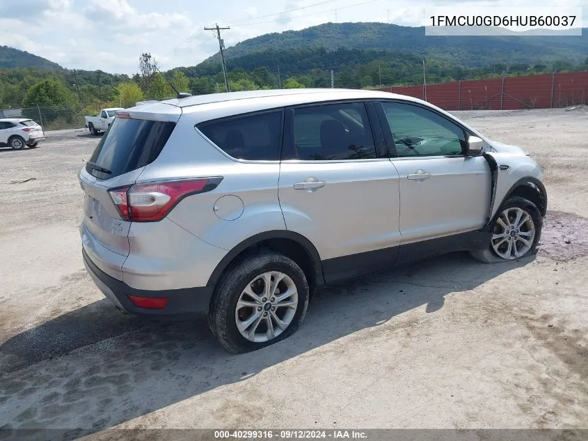 2017 Ford Escape Se VIN: 1FMCU0GD6HUB60037 Lot: 40299316