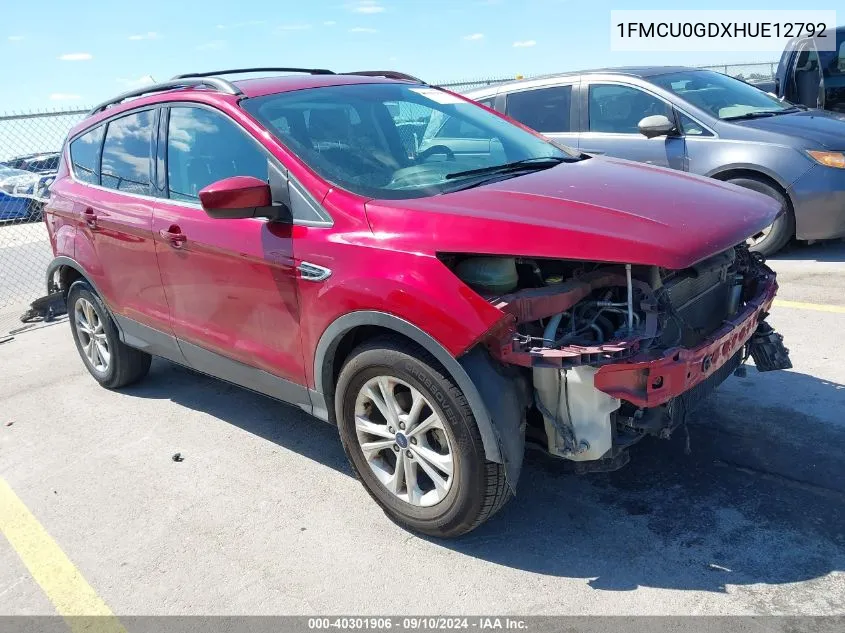 2017 Ford Escape Se VIN: 1FMCU0GDXHUE12792 Lot: 40301906