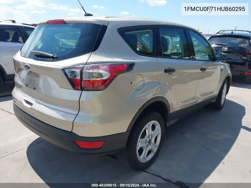 2017 Ford Escape S VIN: 1FMCU0F71HUB60295 Lot: 40309815