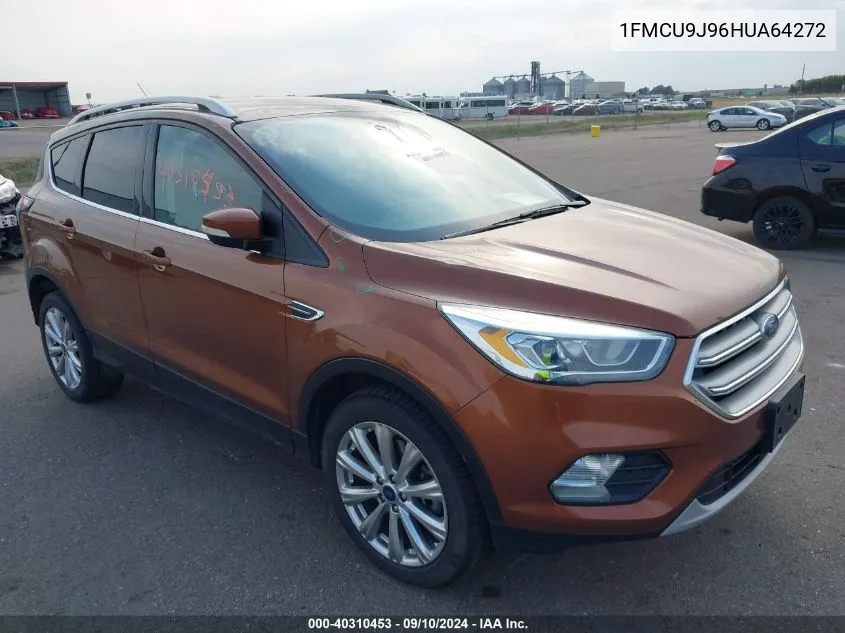 2017 Ford Escape Titanium VIN: 1FMCU9J96HUA64272 Lot: 40310453