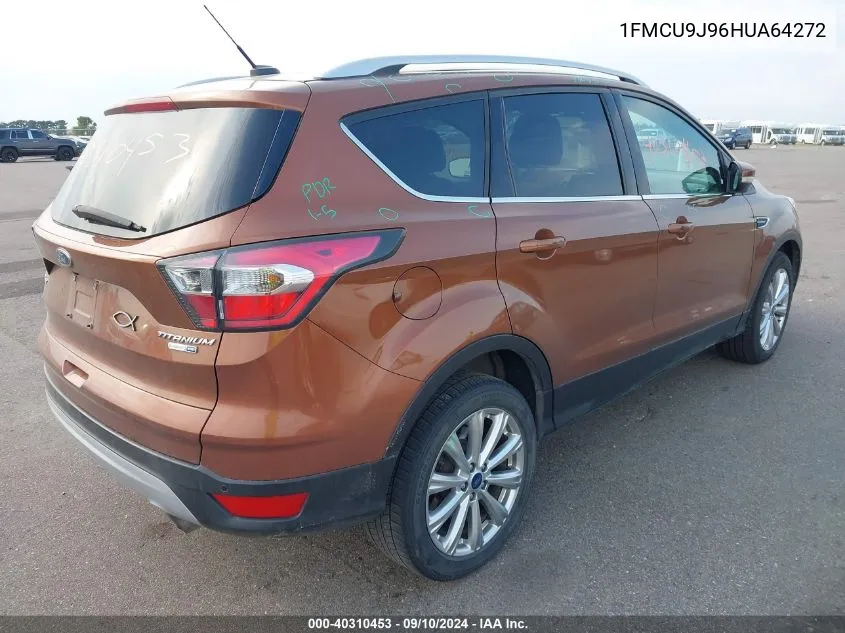 2017 Ford Escape Titanium VIN: 1FMCU9J96HUA64272 Lot: 40310453