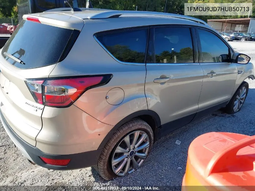 2017 Ford Escape Titanium VIN: 1FMCU9JD7HUB50713 Lot: 40312933