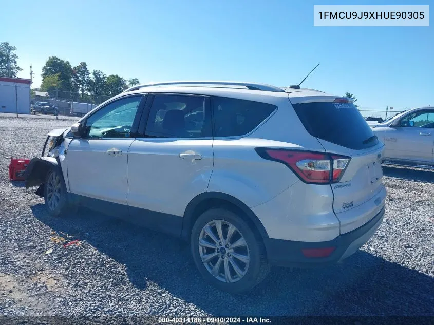 2017 Ford Escape Titanium VIN: 1FMCU9J9XHUE90305 Lot: 40314188