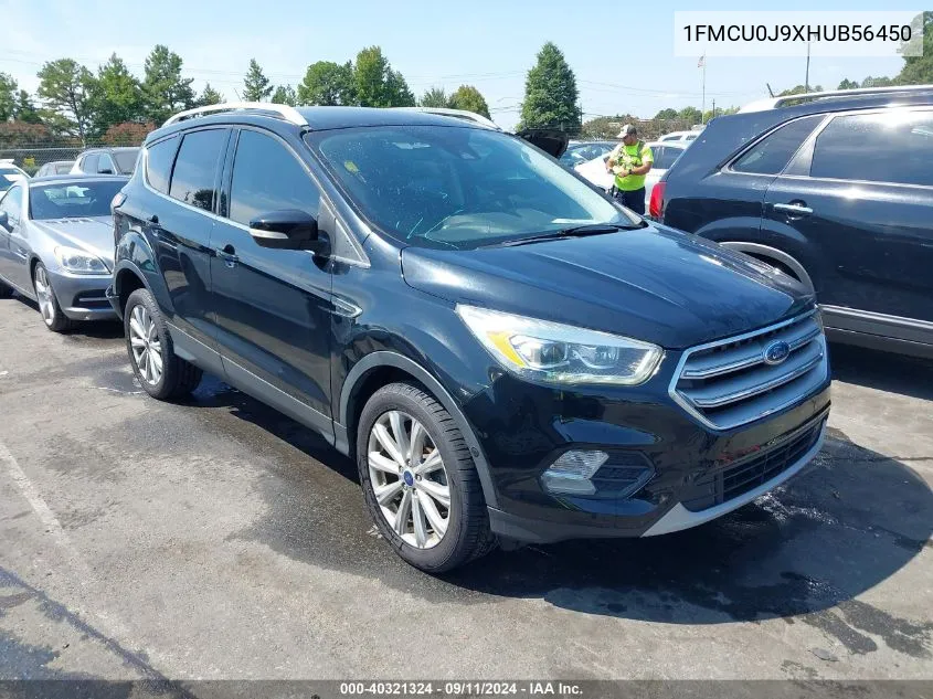 2017 Ford Escape Titanium VIN: 1FMCU0J9XHUB56450 Lot: 40321324