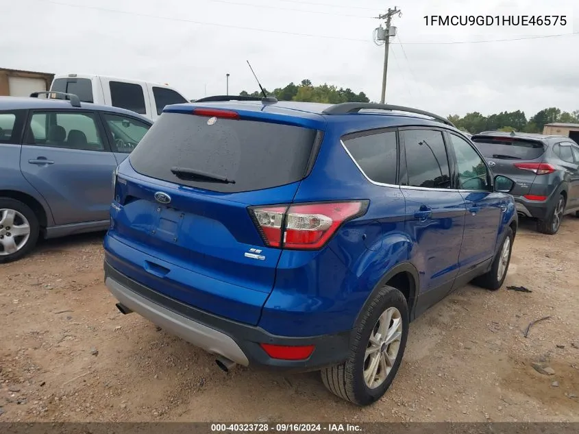 2017 Ford Escape Se VIN: 1FMCU9GD1HUE46575 Lot: 40323728