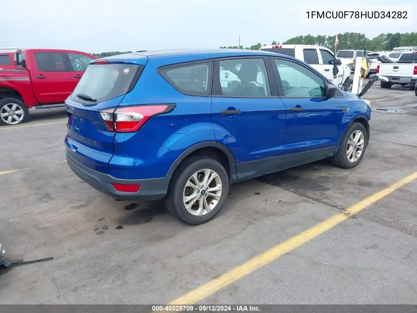 2017 Ford Escape S VIN: 1FMCU0F78HUD34282 Lot: 40325709