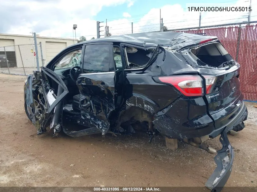 2017 Ford Escape Se VIN: 1FMCU0GD6HUC65015 Lot: 40331095