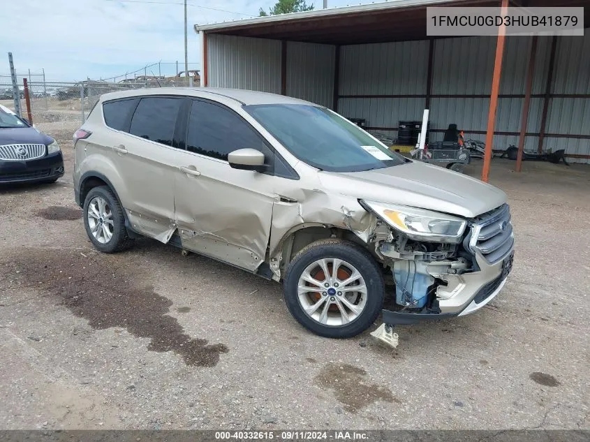 2017 Ford Escape Se VIN: 1FMCU0GD3HUB41879 Lot: 40332615