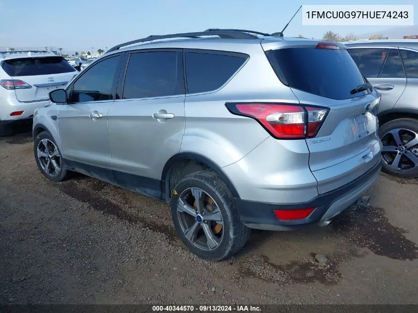 2017 Ford Escape Se VIN: 1FMCU0G97HUE74243 Lot: 40344570