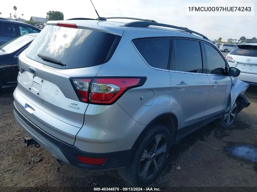 2017 Ford Escape Se VIN: 1FMCU0G97HUE74243 Lot: 40344570