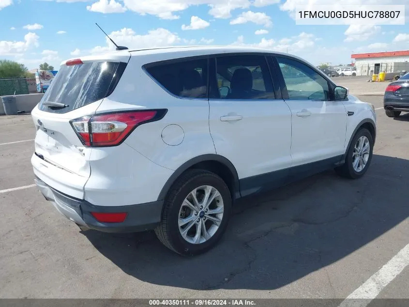 2017 Ford Escape Se VIN: 1FMCU0GD5HUC78807 Lot: 40350111