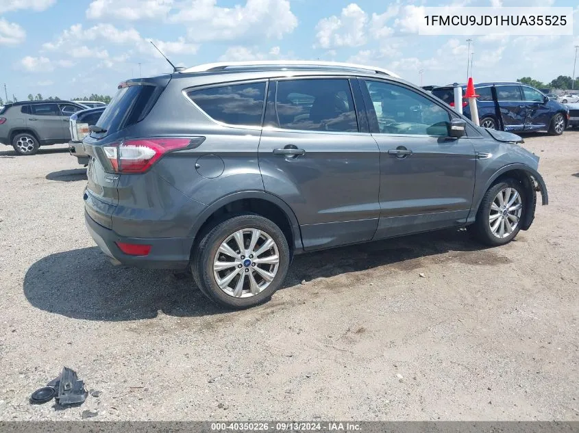 2017 Ford Escape Titanium VIN: 1FMCU9JD1HUA35525 Lot: 40350226