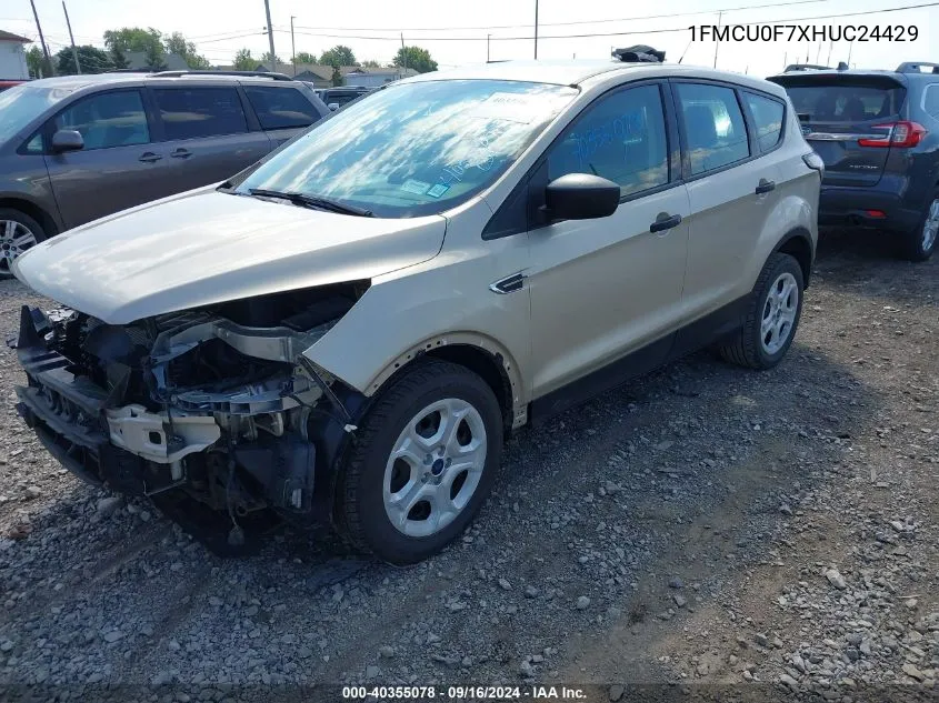 2017 Ford Escape S VIN: 1FMCU0F7XHUC24429 Lot: 40355078