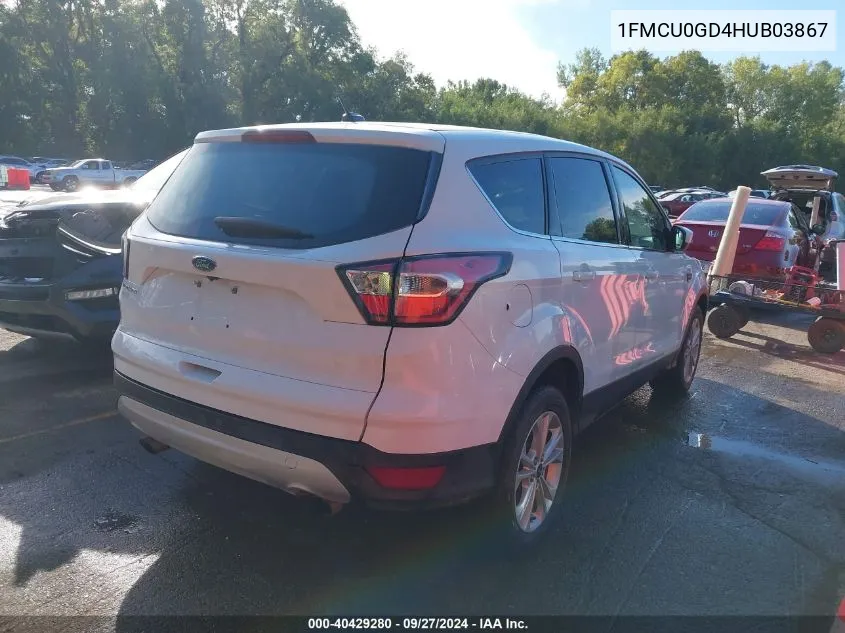 2017 Ford Escape Se VIN: 1FMCU0GD4HUB03867 Lot: 40429280