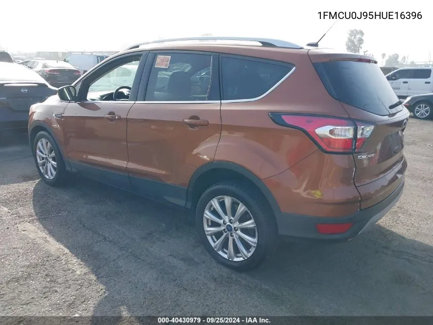 2017 Ford Escape Titanium VIN: 1FMCU0J95HUE16396 Lot: 40684424