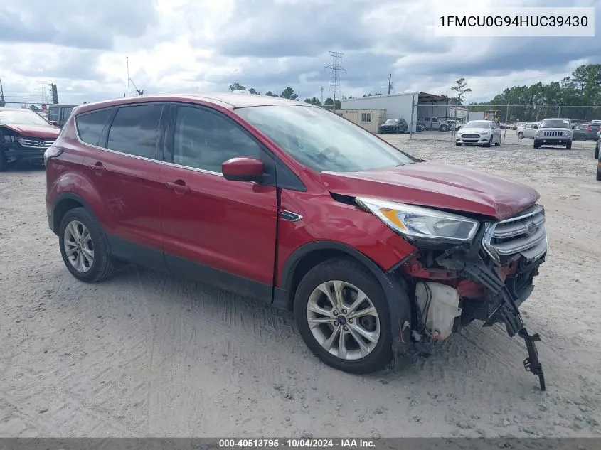 2017 Ford Escape Se VIN: 1FMCU0G94HUC39430 Lot: 40513795