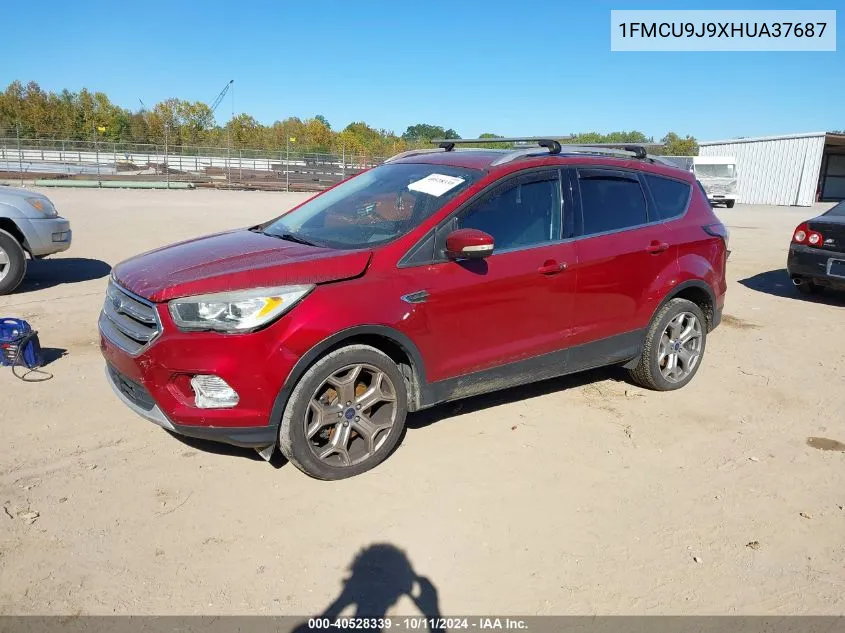 2017 Ford Escape Titanium VIN: 1FMCU9J9XHUA37687 Lot: 40528339