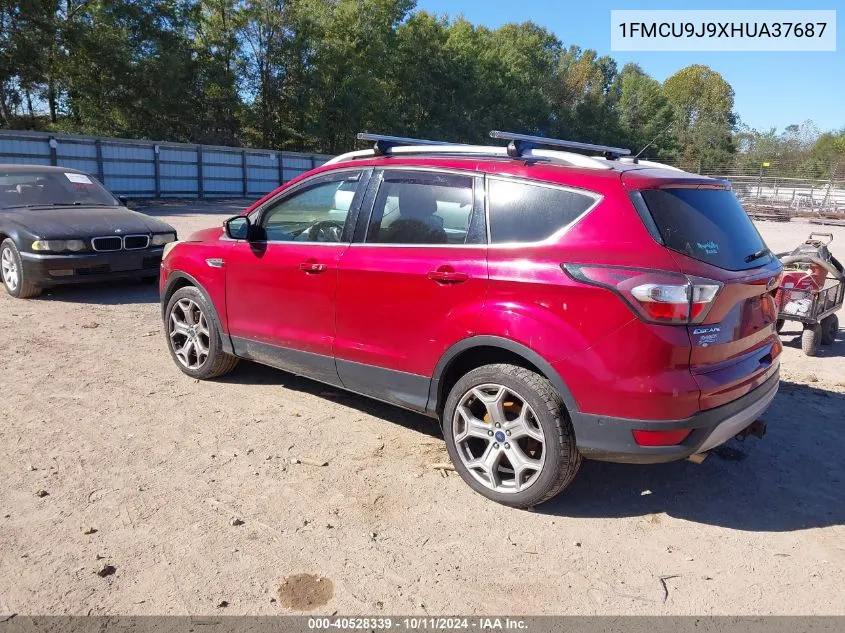 2017 Ford Escape Titanium VIN: 1FMCU9J9XHUA37687 Lot: 40528339