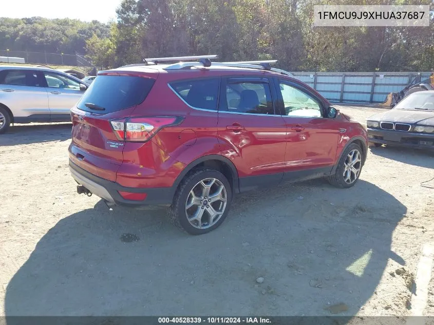 2017 Ford Escape Titanium VIN: 1FMCU9J9XHUA37687 Lot: 40528339