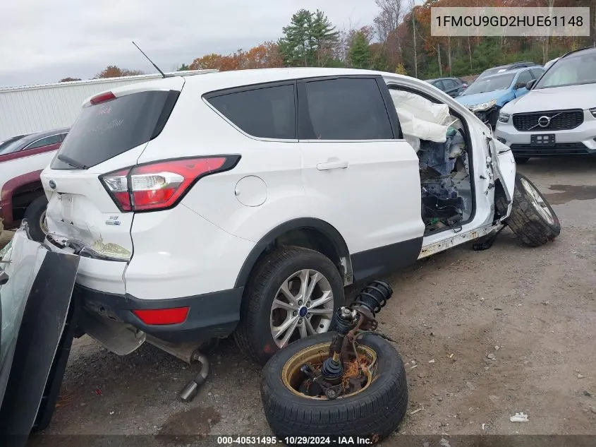 2017 Ford Escape Se VIN: 1FMCU9GD2HUE61148 Lot: 40531495