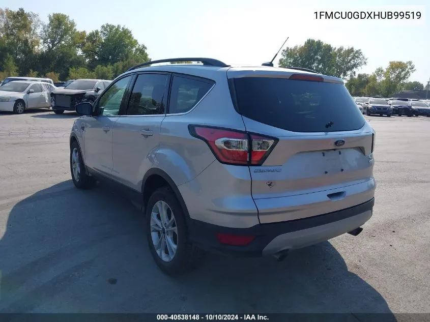 2017 Ford Escape Se VIN: 1FMCU0GDXHUB99519 Lot: 40538148